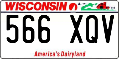 WI license plate 566XQV