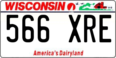 WI license plate 566XRE