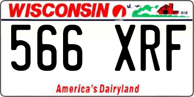 WI license plate 566XRF