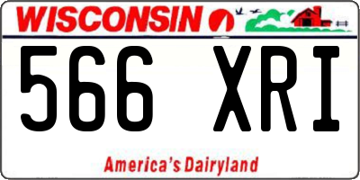WI license plate 566XRI