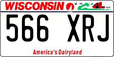 WI license plate 566XRJ