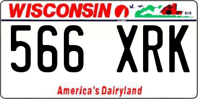 WI license plate 566XRK