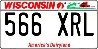 WI license plate 566XRL