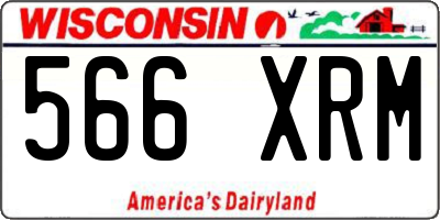 WI license plate 566XRM