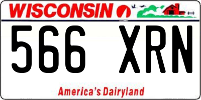 WI license plate 566XRN