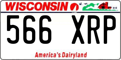 WI license plate 566XRP