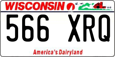WI license plate 566XRQ