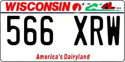 WI license plate 566XRW