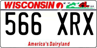 WI license plate 566XRX