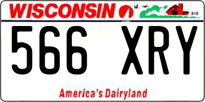 WI license plate 566XRY