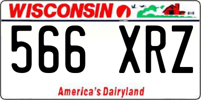 WI license plate 566XRZ