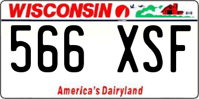 WI license plate 566XSF