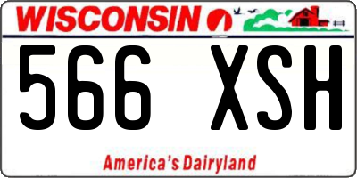WI license plate 566XSH