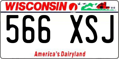 WI license plate 566XSJ