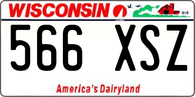 WI license plate 566XSZ