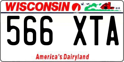 WI license plate 566XTA