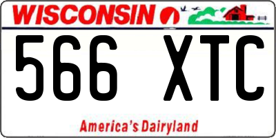WI license plate 566XTC