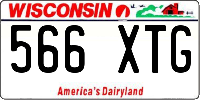 WI license plate 566XTG