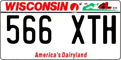 WI license plate 566XTH