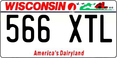 WI license plate 566XTL