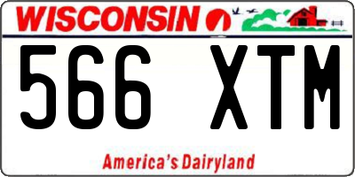 WI license plate 566XTM