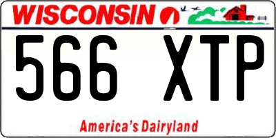 WI license plate 566XTP
