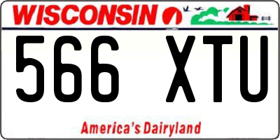 WI license plate 566XTU