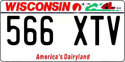 WI license plate 566XTV