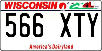 WI license plate 566XTY