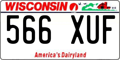 WI license plate 566XUF