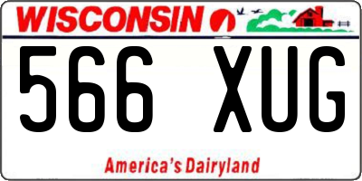 WI license plate 566XUG