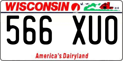 WI license plate 566XUO