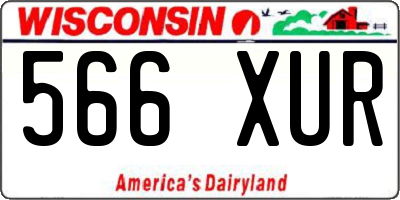 WI license plate 566XUR