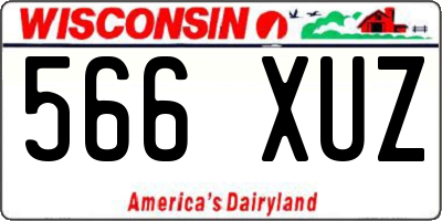 WI license plate 566XUZ