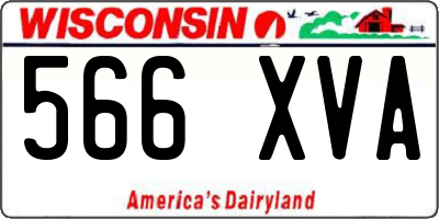 WI license plate 566XVA