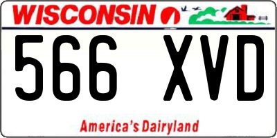 WI license plate 566XVD