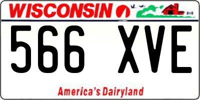 WI license plate 566XVE