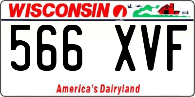 WI license plate 566XVF