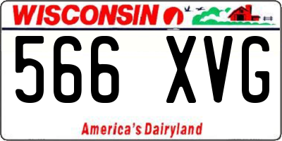 WI license plate 566XVG