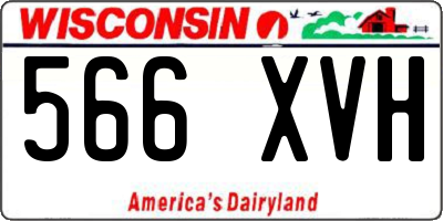 WI license plate 566XVH