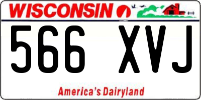 WI license plate 566XVJ