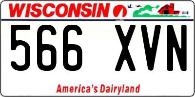 WI license plate 566XVN