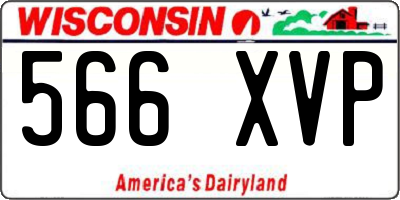 WI license plate 566XVP