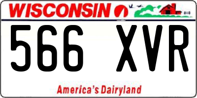 WI license plate 566XVR