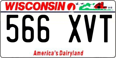 WI license plate 566XVT