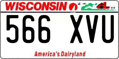WI license plate 566XVU