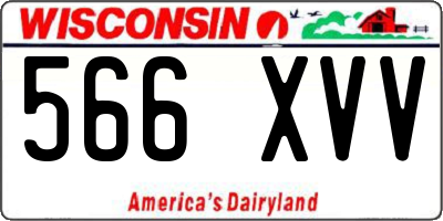 WI license plate 566XVV