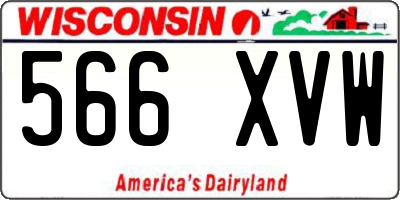 WI license plate 566XVW