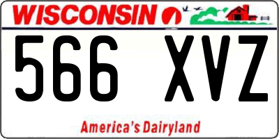 WI license plate 566XVZ