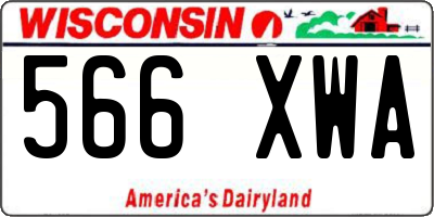 WI license plate 566XWA